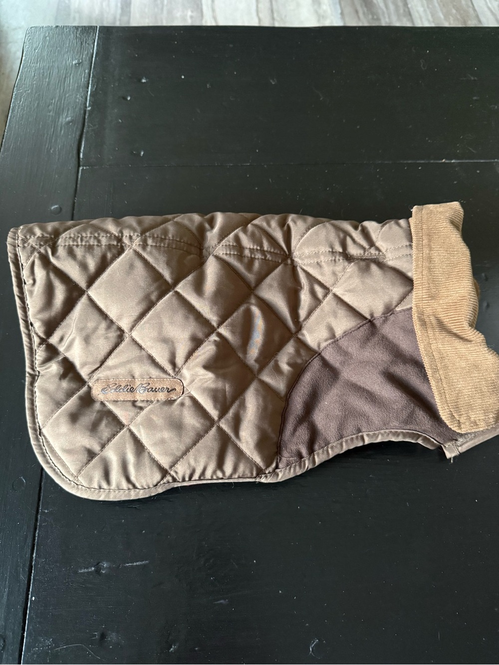 Eddie Bauer Brown Quilted Dog Jacket
